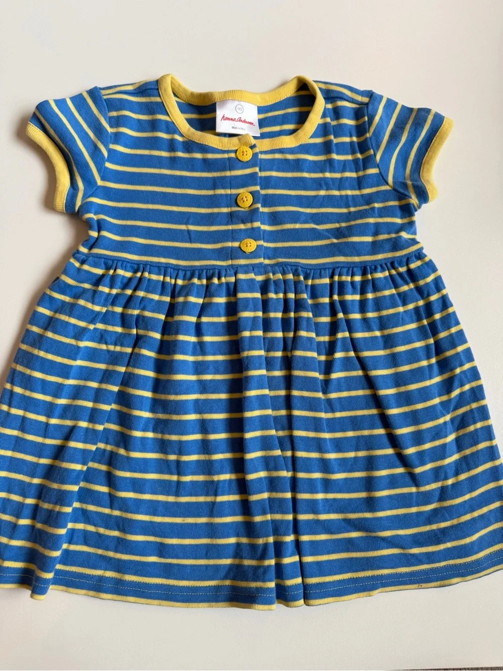 Hanna Andersson Blue & Yellow Play Dress Set